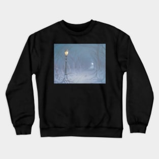 The lamppost in the woods Crewneck Sweatshirt